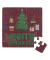 Geschenkkarte Puzzle Weihnachten sort.