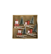 Weihnachtlicher  Klammer m. Geschenken u. B&auml;umen