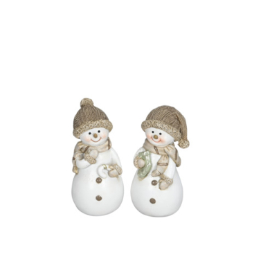 Weihnachtlicher  Schneemann 4,5x9xH9cm