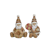 Weihnachtlicher Figur Weihnachtsmann sitzend sort
