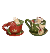 Weihnachtlicher  Maus in Tasse  2 Mod.