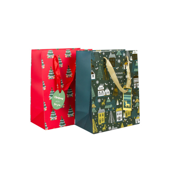 12 Stück Donau Geschenktasche 58650, Baum/Stadt, 230mm x 180mm 9004546586500 Donau