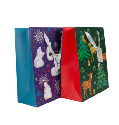 Geschenktasche 58651, Kind Tiere, 260mm x 320mm