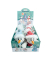 Pl&uuml;schfigur Schneemann rot&t&uuml;rkis