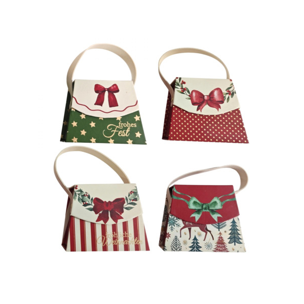 12 Stück HERGO Geschenkbox Handtasche Weihnachten sorti  HERGO
