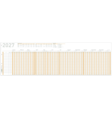 Urlaubsplaner 2910/27, 13 Monate / 1 Seite, 100x29,7cm, 2027