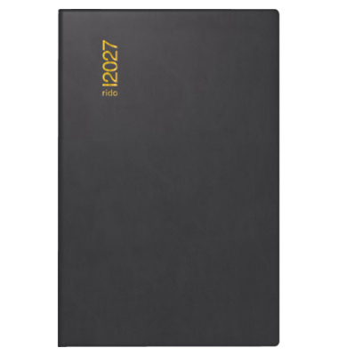 Taschenkalender 70-15 202 907, schwarz, 1 Woche / 2 Seiten