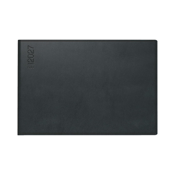 Rido Taschenkalender 70-17 523 907, Septimus, schwarz, 1 Woche / 2 Seiten, 15,2x10,2cm (A6 Querformat), 2027 4003273794061 Rido