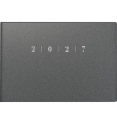 Taschenkalender 70-17 563 807, Septimus, grau, 1 Woche / 2 Seiten, 15,2x10,2cm (A6 Querformat), 2027