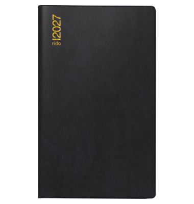 Taschenkalender 70-46 892 907, M-Planer, schwarz, 1 Monat / 2 Seiten, 8,7x15,3cm (A6), 2027