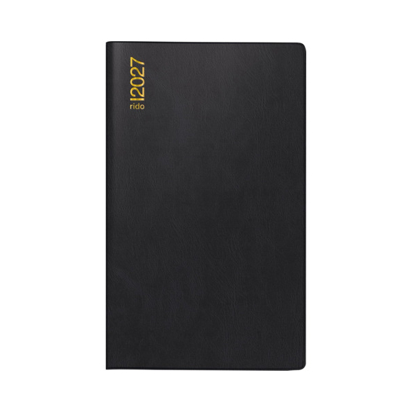 Rido Taschenkalender 70-46 892 907, M-Planer, schwarz, 1 Monat / 2 Seiten, 8,7x15,3cm (A6), 2027 4003273796126 Rido