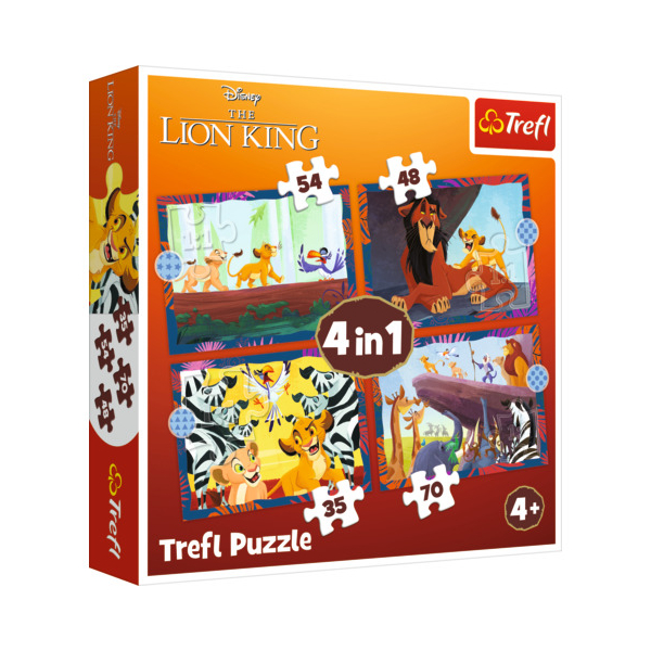 Trefl Puzzle 4in1 Brave Lion King 5900511346534 Trefl