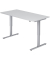 Sitz-Steh-Schreibtisch XMST, elektrisch h&ouml;henverstellbar, 73-119cm (H), 160x80cm (BxT), rechteckig, wei&szlig; / silber