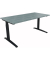 Schreibtisch All in One, manuell h&ouml;henverstellbar, 65-85cm (H), 160x80cm (BxT), rechteckig, beton hell / anthrazit metallic