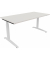 Schreibtisch All in One, manuell h&ouml;henverstellbar, 65-85cm (H), 160x80cm (BxT), rechteckig, wei&szlig; / wei&szlig;