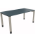 Schreibtisch All in One, manuell h&ouml;henverstellbar, 68-82cm (H), 160x80cm (BxT), rechteckig, lavagrau / silber