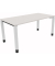 Schreibtisch All in One, manuell h&ouml;henverstellbar, 68-82cm (H), 160x80cm (BxT), rechteckig, wei&szlig; / wei&szlig;