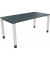 Schreibtisch All in One, manuell h&ouml;henverstellbar, 68-82cm (H), 160x80cm (BxT), rechteckig, lavagrau / wei&szlig;