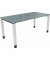 Schreibtisch All in One, manuell h&ouml;henverstellbar, 68-82cm (H), 160x80cm (BxT), rechteckig, beton hell / wei&szlig;