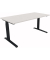 Sitz-Steh-Schreibtisch All in One, elektrisch h&ouml;henverstellbar, 64,5-127,5cm (H), 160x80cm (BxT), rechteckig, wei&szlig; / anthrazit m