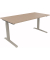 Sitz-Steh-Schreibtisch All in One, elektrisch h&ouml;henverstellbar, 64,5-127,5cm (H), 160x80cm (BxT), rechteckig, eiche natur / silb
