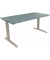 Sitz-Steh-Schreibtisch All in One, elektrisch h&ouml;henverstellbar, 64,5-127,5cm (H), 160x80cm (BxT), rechteckig, beton hell / silbe