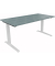 Sitz-Steh-Schreibtisch All in One, elektrisch h&ouml;henverstellbar, 64,5-127,5cm (H), 160x80cm (BxT), rechteckig, beton hell / wei&szlig;