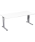 Schreibtisch Flex, manuell h&ouml;henverstellbar, 68-82cm (H), 180x80cm (BxT), rechteckig, wei&szlig; / silber