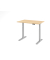 Sitz-Steh-Schreibtisch XMKA, elektrisch h&ouml;henverstellbar, 70-120cm (H), 120x80cm (BxT), rechteckig, ahorn / silber