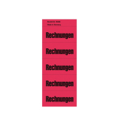 Inhaltsschilder 5896, Rechnungen, rot, 57x28mm, selbstklebend