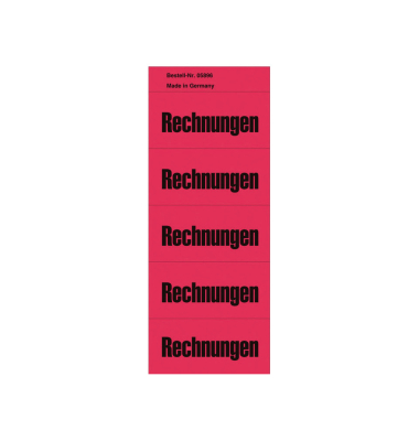 Inhaltsschilder 5896, Rechnungen, rot, 57x28mm, selbstklebend