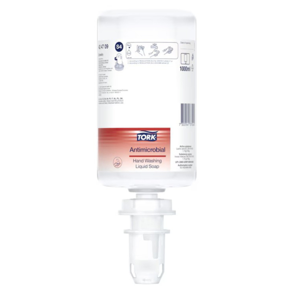 Tork Flüssigseife 424709 Antimicrobial, neutral, 6x1 l/Pack., Nachfüllflasche 7322541375052 Tork 6 Stück