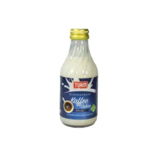 TURM Kaffeesahne 334, 10% Fett, 200ml, in der Glasflasche 0000040273921 TURM 200 Gramm