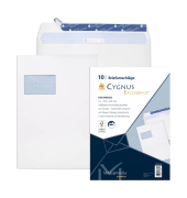 Versandtaschen Cygnus Excellence 30002435, C4, mit Fenster, haftklebend, lange Seite offen, 120g, wei&szlig;