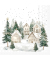 Motivservietten Weihnachten 33320995 / H&auml;user im Winterwald, 3-lagig, 33x33cm