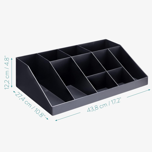 Deflecto Kaffee-/Tee-Organizer 10Fächer sw 5055425915090 Deflecto