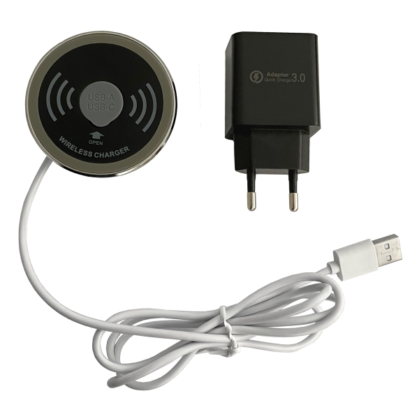 Hammerbacher QI-Ladegerät mit ACUSB Adapter, mit Bohrung 4032062325292 Hammerbacher