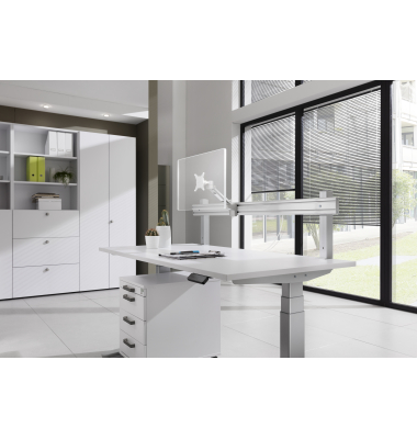 Orga-Schiene mit Halterung 140 cm, silber