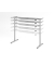 Sitz-Steh-Schreibtischgestell VXDLR VXDLR14G/S, elektrisch h&ouml;henverstellbar, 127cm (H), T-Fu&szlig;-Gestell, silber
