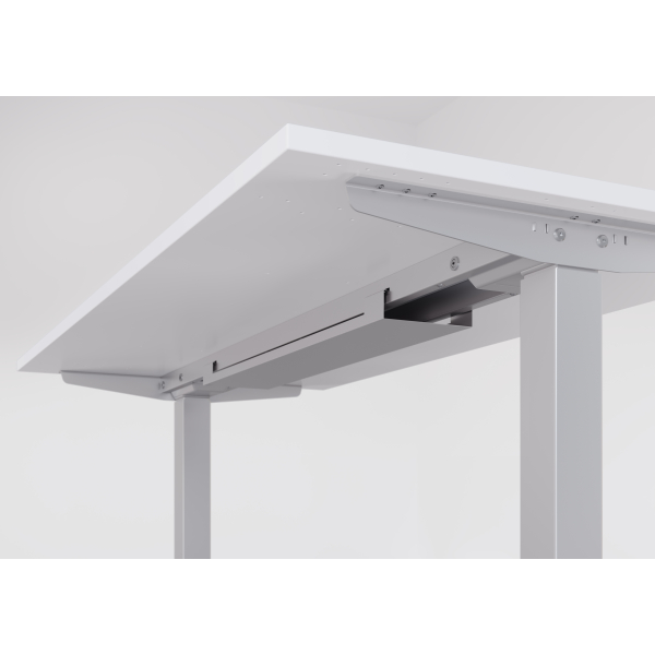 Hammerbacher Sitz-Steh-Schreibtischgestell VXDSM VXDSM14G/S, elektrisch höhenverstellbar, 127cm (H), T-Fuß-Gestell, silber 4032062337240 Ha