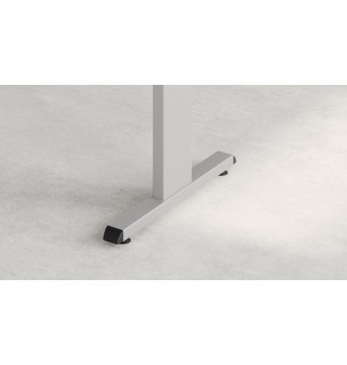 Schreibtischkombination VOS, manuell h&ouml;henverstellbar 78cm (H), eiche / silber
