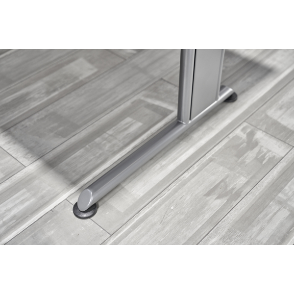 Hammerbacher Schreibtisch VZS, manuell höhenverstellbar, 82cm (H), eiche / silber 4032062344163 Hammerbacher 2 Stück