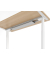 Sitz-Steh-Schreibtisch VXBHM, elektrisch h&ouml;henverstellbar, 129cm (H), asteiche / wei&szlig;