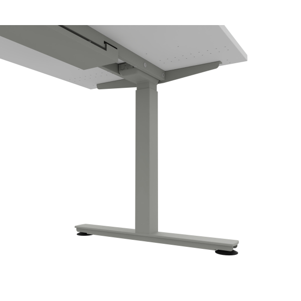 Hammerbacher Sitz-Steh-Schreibtisch VXMST, elektrisch höhenverstellbar, 120cm (H), weiß / silber 4032062347690 Hammerbacher 4 Stück