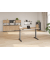 Sitz-Steh-Schreibtisch VXDKB, elektrisch h&ouml;henverstellbar, 129cm (H), buche / graphit