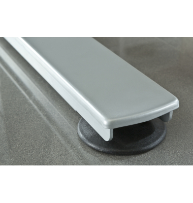 Sitz-Steh-Winkeltisch 200x240cm BucheSilber