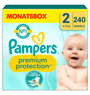 Windeln Premium Protect Mini, Gr&ouml;&szlig;e 2 (4-8 kg)