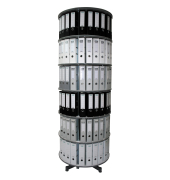 Ordnerdrehs&auml;ule R2081B6 Typ R2 grau, 6 Etagen, bis 144 Ordner, 
