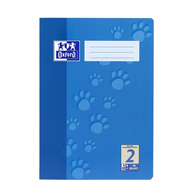 Schulheft 100050401, Lineatur 2 / Schreiblern-Lineatur / keine, A4, 90g, blau, 16 Blatt / 32 Seiten