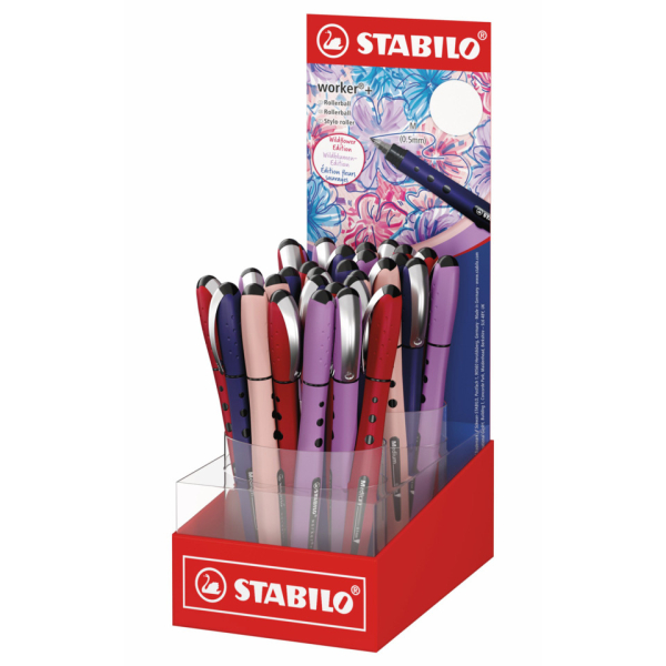 30 Stück Stabilo Tintenroller Worker+ sortiert  Stabilo